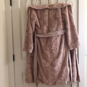 Fuzzy pink robe